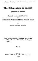 Cover of: The Bābur-nāma in English (Memoirs of Bābur).