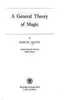 Cover of: A general theory of magic