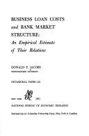 Business loan costs and bank market structure : an empirical estimate of their relations