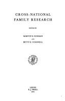 Cover of: Cross-national family research