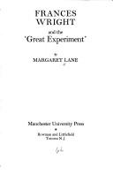 Frances Wright and the "great experiment" by Margaret Lane