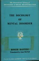 The sociology of mental disorder