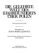 Cover of: Die gelehrte Welt des 17. Jahrhunderts über Polen.: Zeitgenöss. Texte.