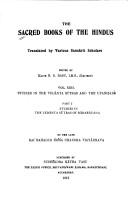Cover of: Studies in the Vedânta sûtras of Bâdarâyana