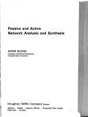 Passive and Active Network Analysis and Synthesis by Aram Budak