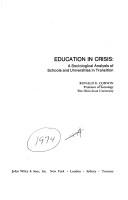 Cover of: Education in crisis by Ronald G. Corwin