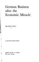German business after the economic miracle by Vogl, Frank.