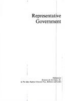 Cover of: Representative government and environmental management