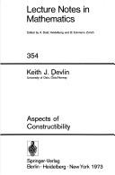 Aspects of constructibility by Keith J. Devlin