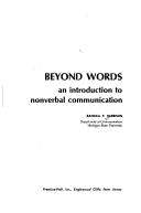 Cover of: Beyond words by Randall Harrison