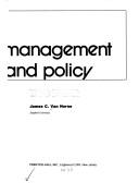 Financial management and policy by James C. Van Horne