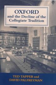 Oxford and the decline of the collegiate tradition