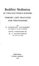 Buddhist meditation in the southern school by G. Constant Lounsbery