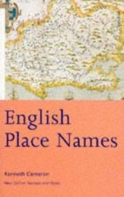 English place-names by Kenneth Cameron