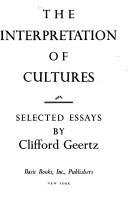 Cover of: The interpretation of cultures: selected essays.