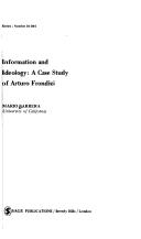 Cover of: Information and ideology: a case study of Arturo Frondizi.