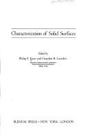 Characterization of solid surfaces by Philip F. Kane