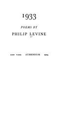 Cover of: 1933; poems. by Philip Levine