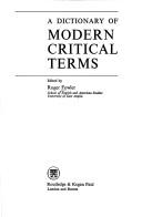 A dictionary of modern critical terms