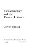 Cover of: Phenomenology and the theory of science.