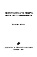 Cover of: From Tientsin to Peking with the Allied forces.