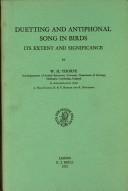 Cover of: Duetting and antiphonal song in birds: its extent and significance.