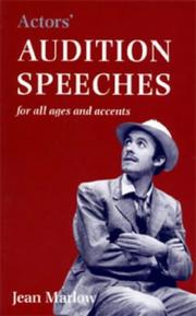 Cover of: Actors' Audition Speeches for All Ages and Accents (Stage & Costume)