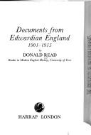 Cover of: Documents from Edwardian England, 1901-1915.