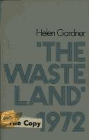 'The waste land' : the Adamson lecture, 3rd May 1972, University of Manchester