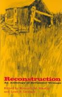 Cover of: Reconstruction; an anthology of revisionist writings by Kenneth M. Stampp