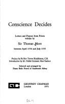 Conscience decides : letters and prayers from prison written between April 1534 and July 1535