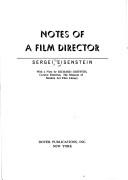 Cover of: Notes of a film director.