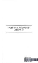 Cover of: They did something about it.