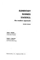 Cover of: Elementary business statistics by John E. Freund