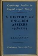 Cover of: A history of English assizes, 1558-1714