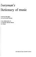Cover of: Everyman's dictionary of music.