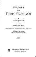 Cover of: History of the Thirty Years' War.