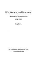 Cover of: War, Weimar, and literature: the story of the Neue Merkur, 1914-1925.