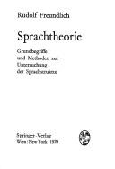 Cover of: Sprachtheorie.: Grundbegriffe und Methoden zur Untersuchung der Sprachstruktur.