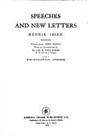 Cover of: Speeches and new letters.