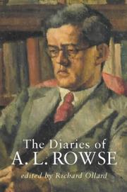 The diaries of A.L. Rowse