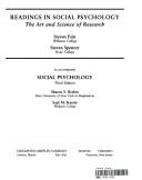 Readings in social psychology : the art and science of research