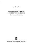 Cover of: Fray Gerundio de Campazas, o, La corrupción del lenguaje: sátira y escamoteo autorial