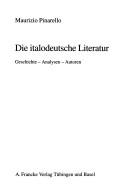 Die italodeutsche Literatur by Maurizio Pinarello