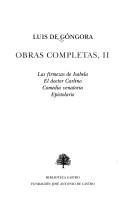 Obras completas by Luis de Góngora y Argote