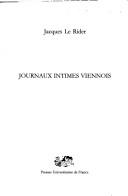 Cover of: Journaux intimes viennois