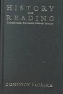 Cover of: History and reading: Tocqueville, Foucault, French studies