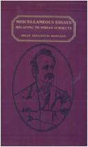 Cover of: Miscellaneous essays relating to Indian subjects by B. H. Hodgson