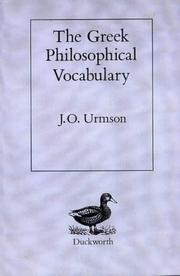 The Greek philosophical vocabulary