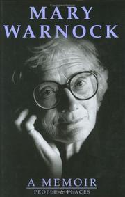 Cover of: Mary Warnock: a memoir : people and places.